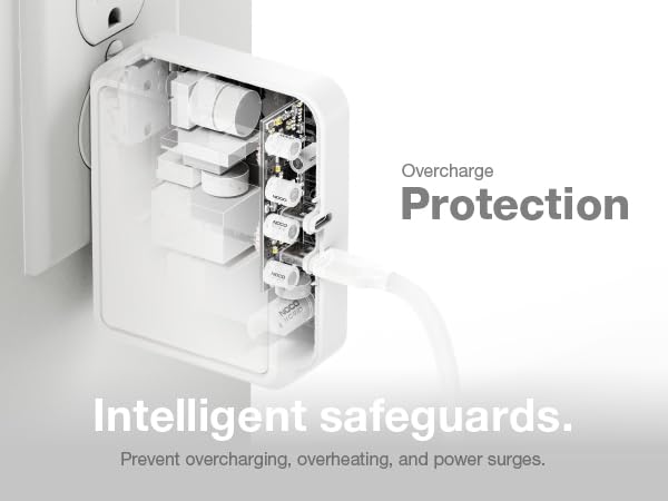 Equipped with intelligent safeguards to prevent overcharging, overheating, power surges - UL listed