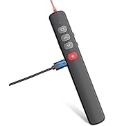 Wireless Presentation Clicker - Rechargeable Presenter Remote 2 in 1 USB C/A PowerPoint Clicker w...