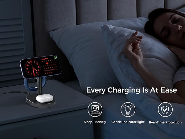 magsafe charger stand 3 in 1 wireless charging station apple multiple devices iphone mag magnetic