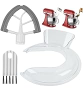 3in1 Pouring Shield+Flex Edge Beater+Brush for KitchenAid Tilt Head 4.5-5QT,Safety Pouring Shield...