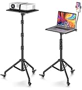 Facilife Projector Stand Tripod with Wheels, Laptop Tripod Stand Rolling, Projector Stand Adjusta...