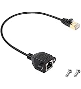 SinLoon Cat8 LAN Cable, RJ45 Male to Female Shielded Ethernet Network Connector Screw Panel Mount...