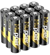 Mupoer Rechargeable AA Batteries 12 Count,Lithium Batteries AA 1.5V 3600mWh,Double A Rechargeable...