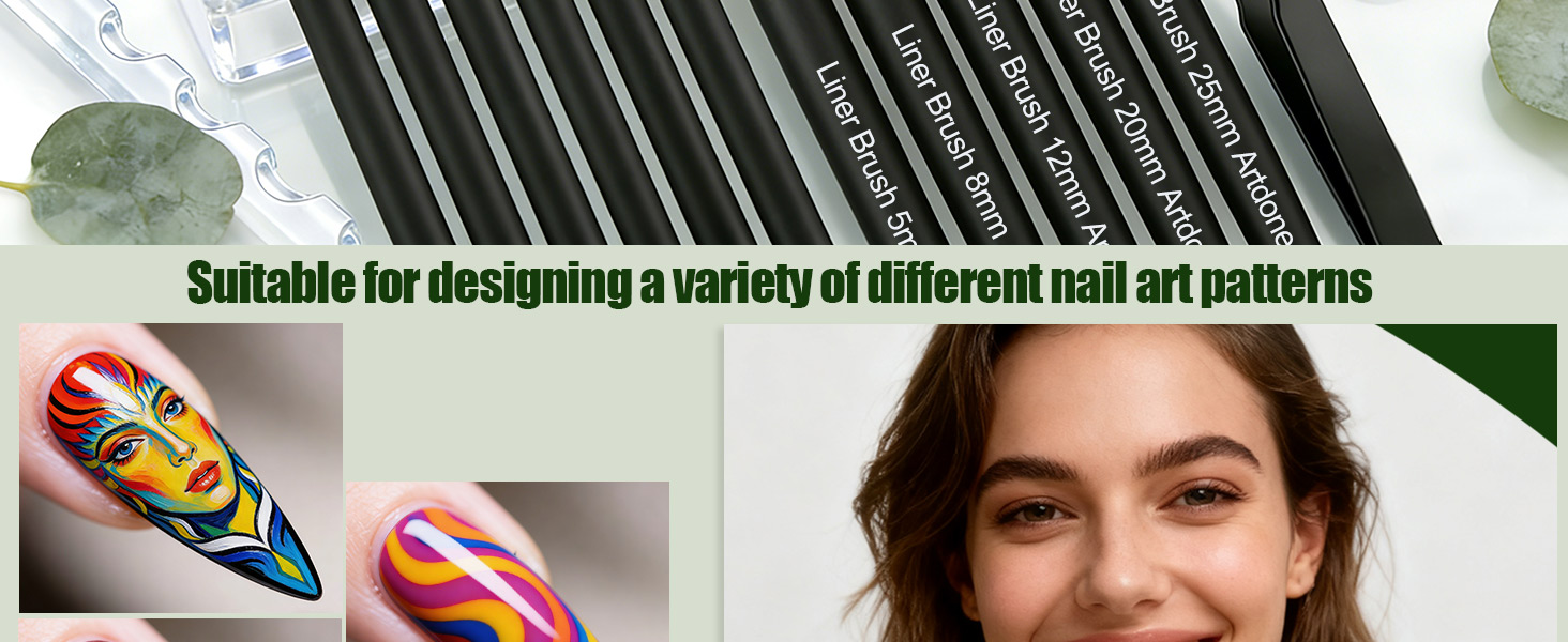 a variety of different nail art patterns