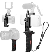 Phone Vlogging Holder,Cell Phone Camera Handle Grip Stabilizer,Ergonomic Phone Video Stabilizer,H...