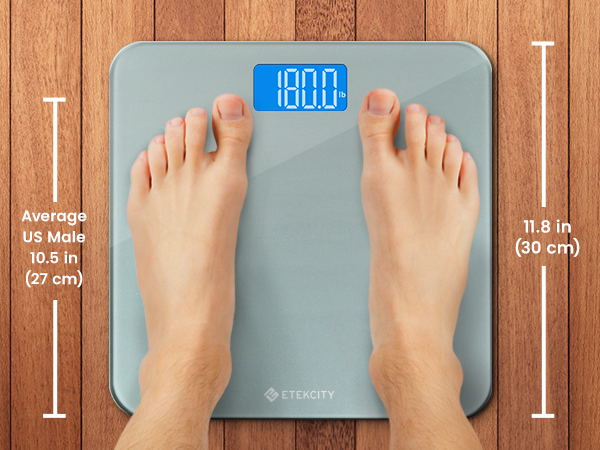 The wide, durable frame offers you plenty of support when you check your weight.