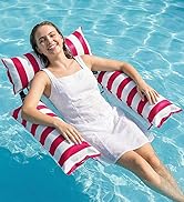 Jasonwell Inflatable Pool Floats Adult - Fabric Pool Floaties Chair Lake Beach Floating Lounger C...