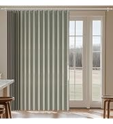 Jilron 100% Blackout Curtains Patio Door Curtain Accordion Door Sliding Door Curtains Extra Wide ...