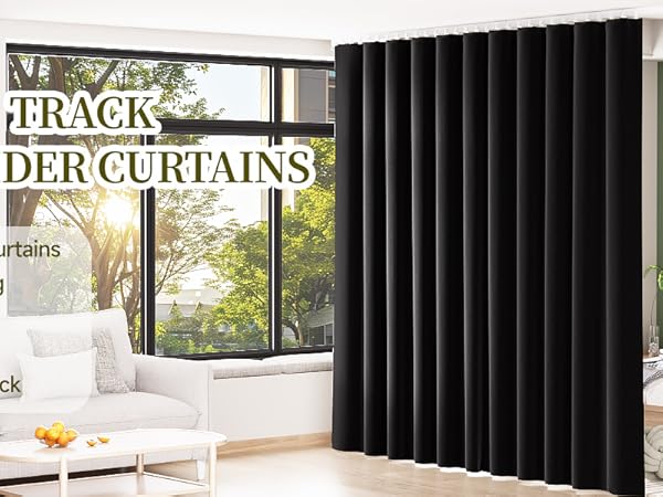 Room Divider Ceiling Mounted Curtains Track Sets Extra Wide Blackout Curtain Tracks Separator