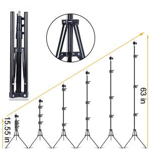 Telescopic Tripod for iphone with Ring Light