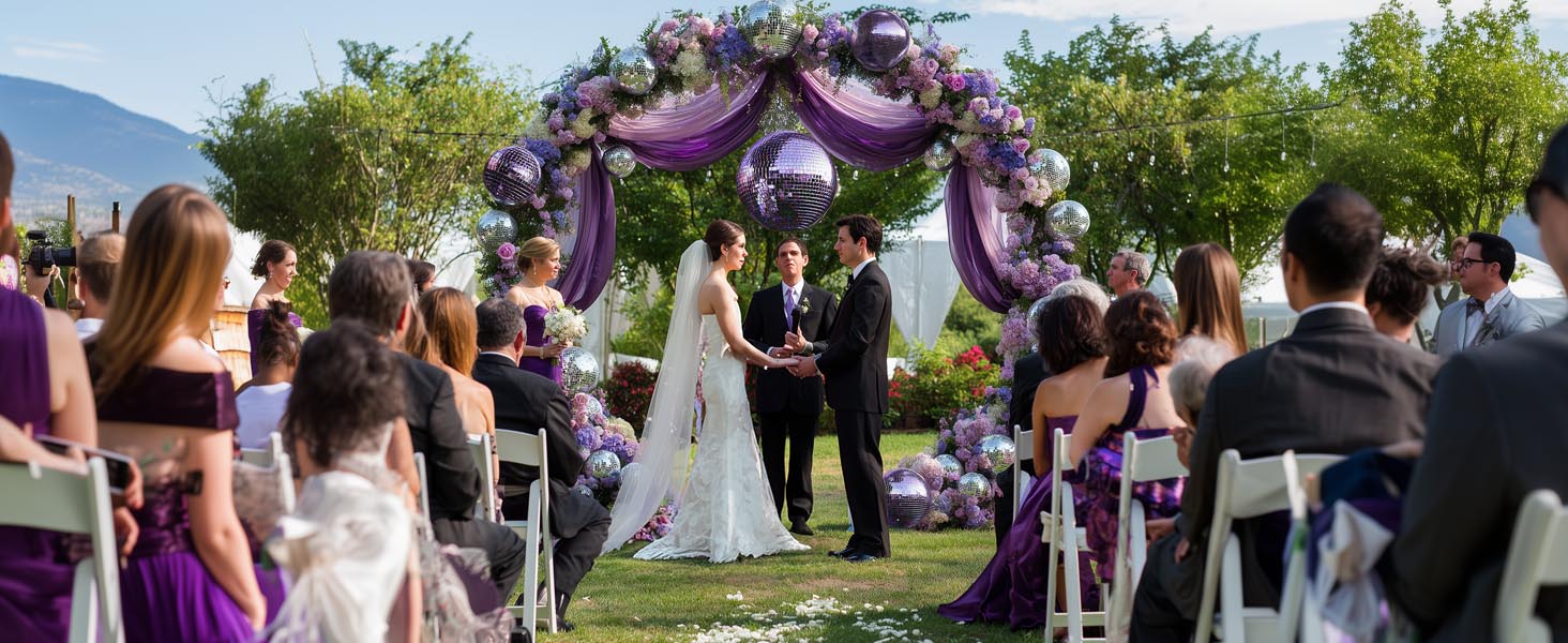 Large Purple Disco Ball