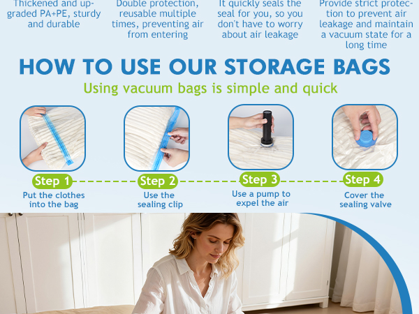 vacuum storage bags seal bedding clothing travel essentials pump