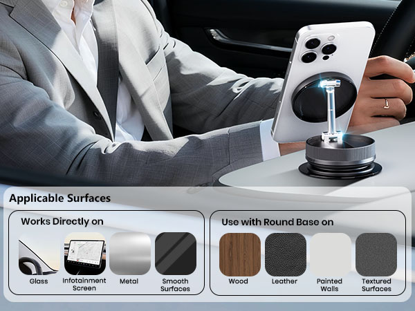 360° adjustable vacuum magnetic phone holder