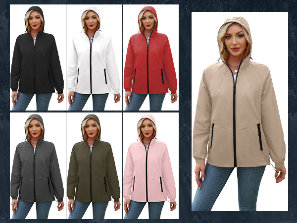 Avoogue Women&amp;#39;s Raincoats &amp;amp; windbreaker Color Map