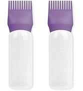 BLAAROOM Root Comb Applicator Bottle 6 Ounce, 2 Pack Hair Oil Applicator Bottle, Hair Dye Bottle ...