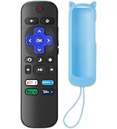 SOTATOO Replacement Remote Control for Roku TV with Blue Soft Silicone Case, Universal Remote for...