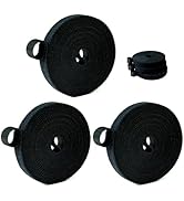 3 Roll Double-Sided Hook and Loop Straps, Self-Gripping, Reusable Cable Straps Cable Ties Hook &amp; ...