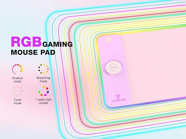 TARKARI Magnetic Wireless Charging RGB Mouse Pad