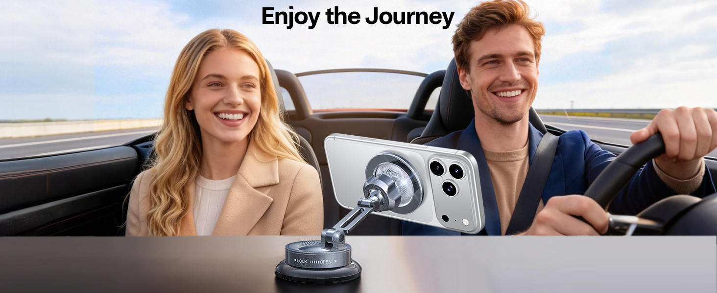 Enjoy the Journey Vacuum Magnetic Phone Holder Car Phone Holder Mount