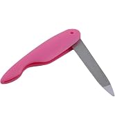 1Pc Pink Folding Pocket Size Nail File,Double Sided Nail Files,Stainless Steel Nail,for Travel Pe...