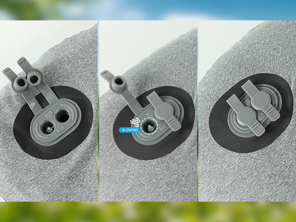 Caming Pillow with Double Air valves