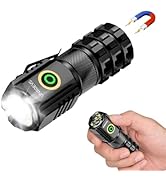 UNROEVS XC06 LED Small Flashlight Rechargeable,Pocket Flashlight with Magnet,Super Bright Compact...