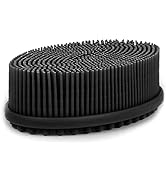 HEETA Body Brush for Wet Dry Brushing, Silicone Body Scrubber for Gentle Exfoliating on Softer Gl...