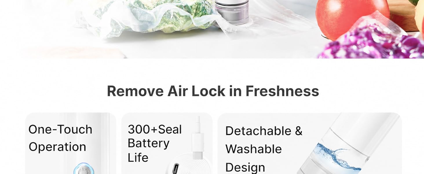 remove air, lock in freshness