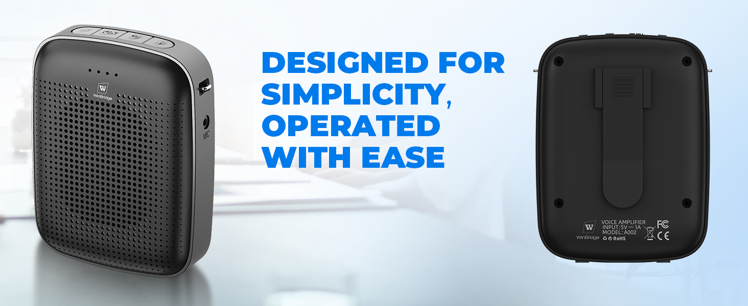 voice amplifier with belt clip