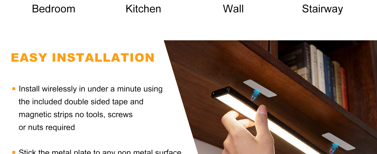 12 Pcs Under Cabinet Lights Magnetic stickys