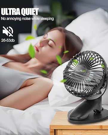 Portable Clip Fan with USB &amp; Battery Powered