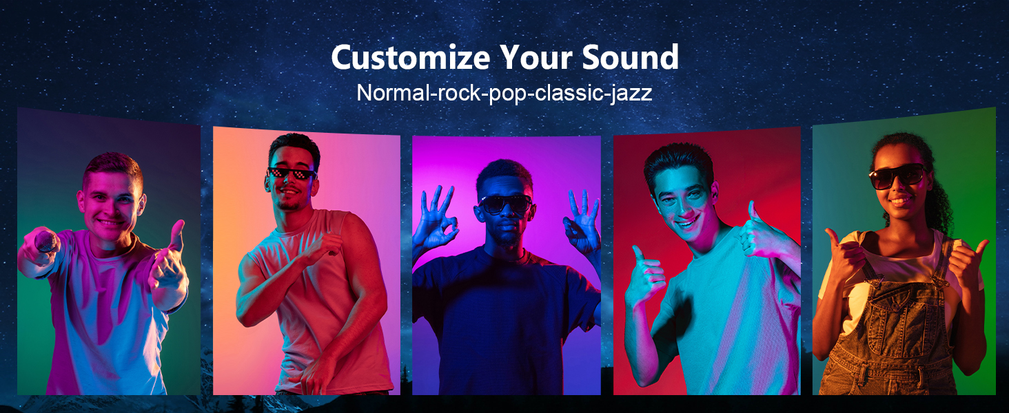 5 EQ setting to customize the sound