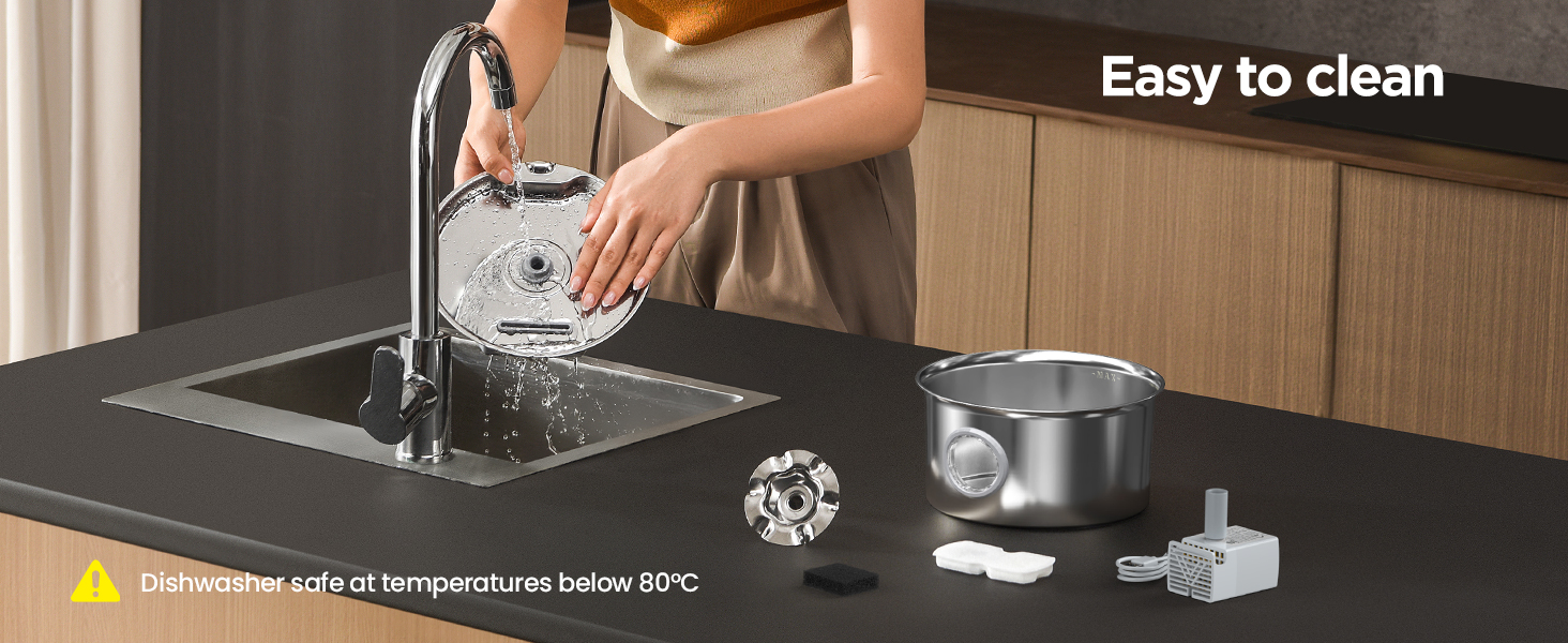 stainless steel cat water bowl