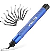 WORKPRO Deburring Tool with 11 Extra High Speed Steel Swivel Blades - 360 Degree Rotary Head Debu...