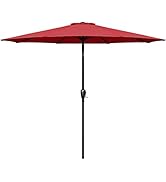 Simple Deluxe 9' Patio Umbrella Outdoor Table Market Yard Umbrella with Push Button Tilt/Crank, 8...