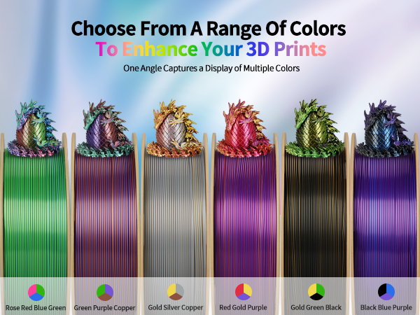 pla silk filament 1.75mm 3d printer 