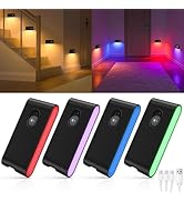 WILLED Stair Lights Indoor Rechargeable,RGB &amp; Warm White Color Changing Night Light,Wireless Moti...