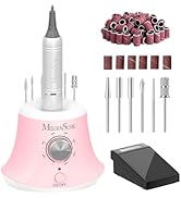 MelodySusie Multifunctional Desktop Cordless Nail Drill with Foot Pedal, SC320I 30000RPM E-File w...