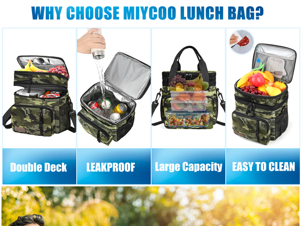 The MIYCOO insulated lunch box is leakproof, waterproof, and easy to clean. Freshness is guaranteed.