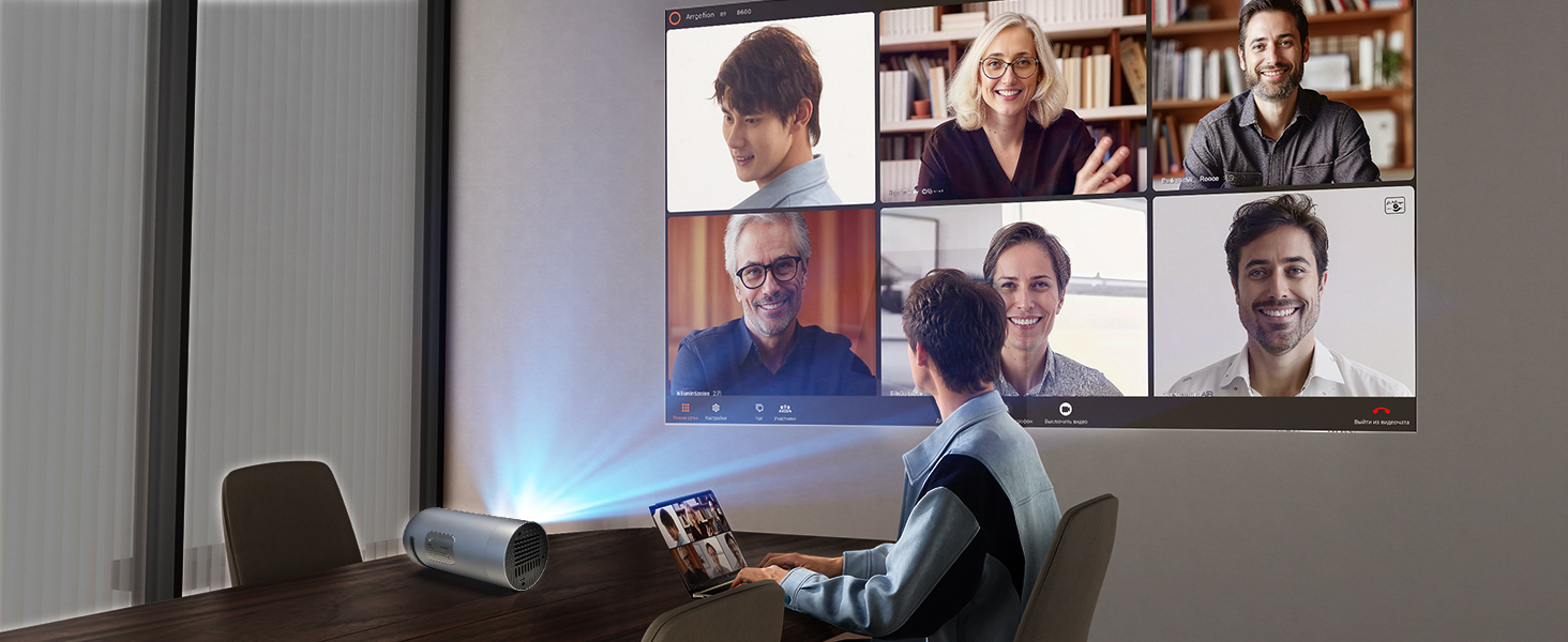 Smart Projector with WiFi and Bluetooth Portable Movie Projectors