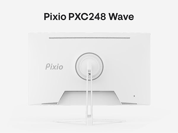 Pixio PXC248 Wave White 24 inch 200Hz Refresh Rate FHD 1080p Resolution 1500R Curve Fast VA Panel 1m...