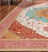 Macgace 5x7 Washable Rugs for Living Room, Low Pile Soft Floor Covering Carpet for Bedroom Kitche...