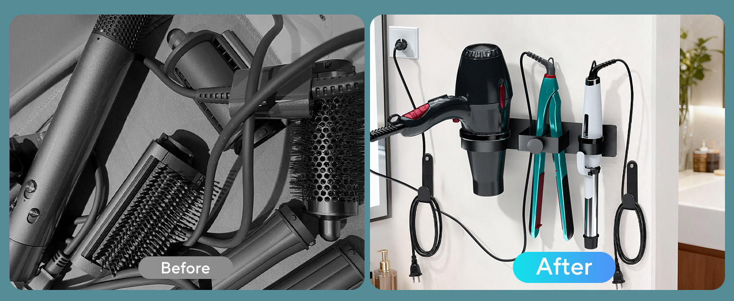 hair tool organizer wall mount