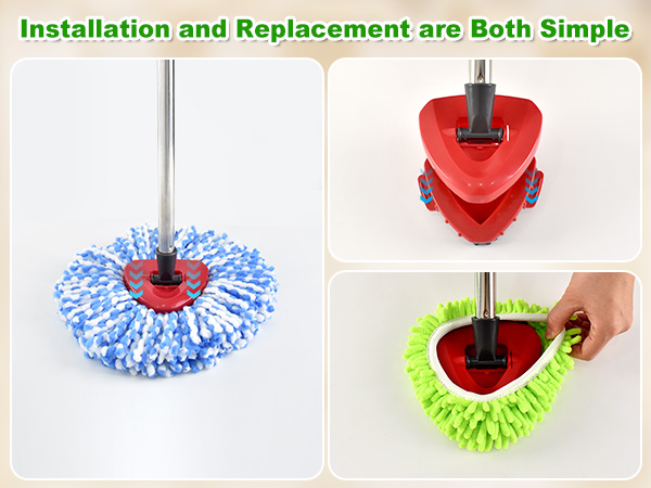 Mop Heads Replacements for O-Cedar Easywring RinseClean 2 Tank Spin Mop System