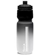 Bike Water Bottle, Cycling Squeeze Water Bottle Leakproof BPA Free with Capacity Scale w/Pull Top...