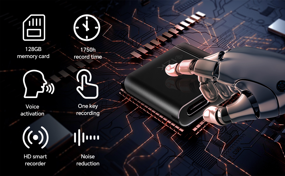 128GB Digital Voice Recorder