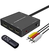 RuiPuo 3 Port HDMI to AV Converter HDMI to RCA Adapter, HDMI to Video Audio Converter for Fire St...