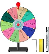 Cokhurs 10 Slots Prize Wheel, 12 Inch Color Spinning Wheel with Heavy Duty Base, Table Spinner Wh...