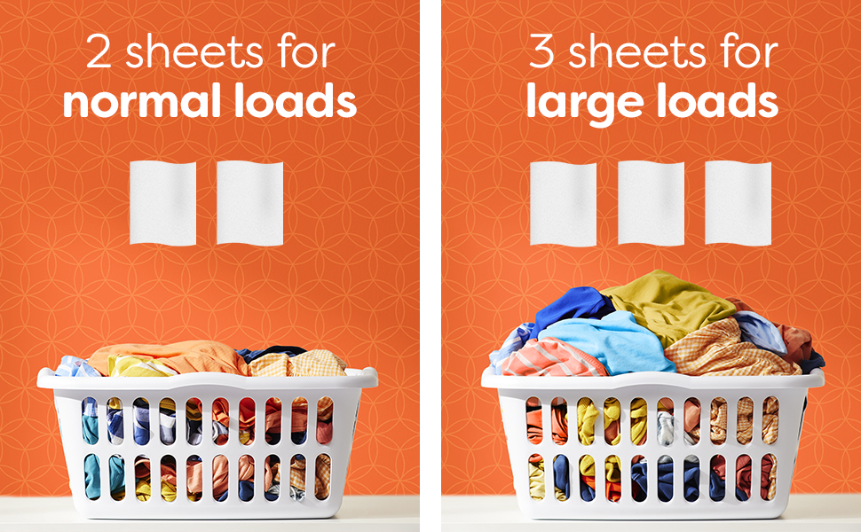 2 sheets for normal loads, 3 sheets for large loads