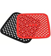 Air Fryer Silicone Liners,2 Pack 8.5 Inch Reusable Food-Grade Silicone Mat, Non-stick Heat Resist...
